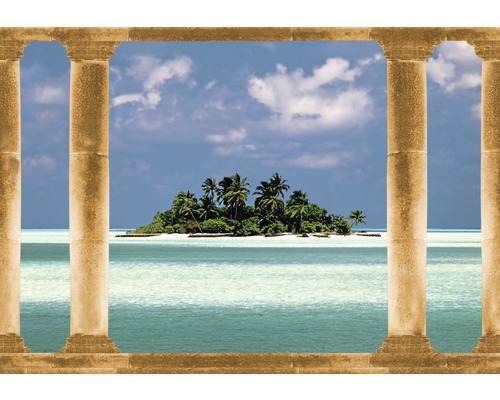 Fototapete Vlies 18282 Palmeninsel Malediven 7-tlg. 350 x 260 cm