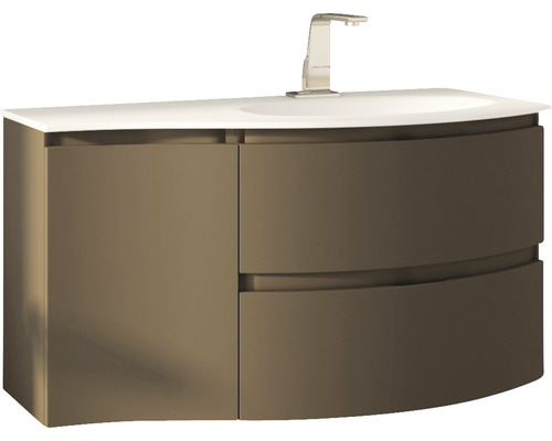 Waschtischunterschrank mit einem Waschbecken und einer Armatur