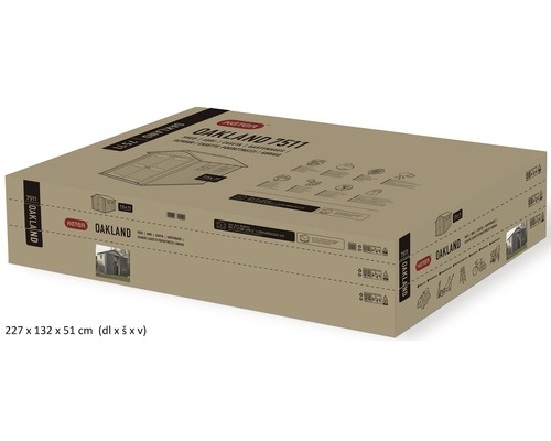 Verpackungskarton Keter Gartenhaus Oakland 7511