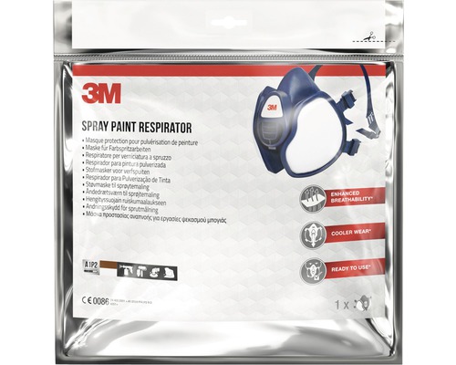 3M Logo Spritzlackiermaske A1P2 in Verpackung