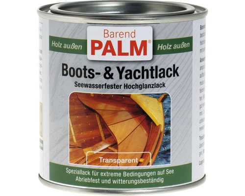 Barend PALM Bootslack Yachtlack transparent 375 ml Bootslack und Yachtlack von Barend Palm für den Aussenbereich in einer Dose