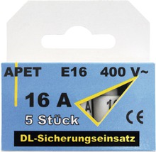 DL-Sicherungseinsatz 16 Ampere, 5 Stück
