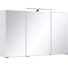 Spiegelschrank Held Möbel 100 x 20 x 66 cm weiß 3-türig-thumb-0