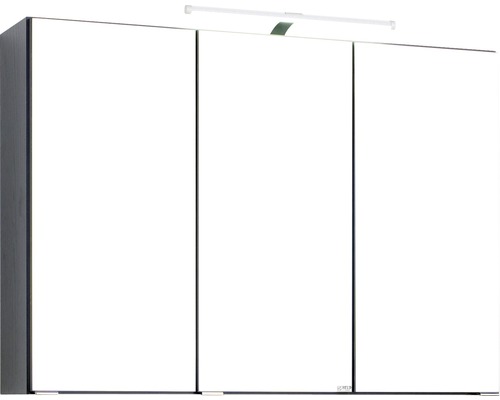 Spiegelschrank Held Möbel 90 x 20 x 66 cm dunkelgrau 3-türig
