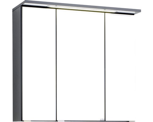 Spiegelschrank Held Möbel 70 x 20 x 66 cm dunkelgrau 3-türig-0