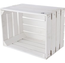 Weiße Holzkiste