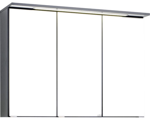 Spiegelschrank Held Möbel 90 x 20 x 66 cm dunkelgrau 3-türig