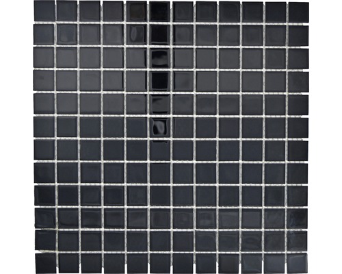 Glasmosaik CM4SE50 Crystal uni schwarz 30x30 cm