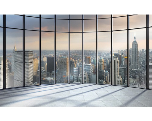 Fototapete Vlies 1510 VEXXXL New York Fenster Skyline 4-tlg. 416 x 254 cm