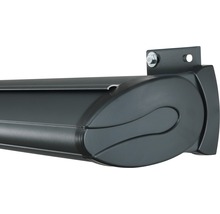 SOLUNA Kassettenmarkise Exclusiv 2x1,5 Stoff Dessin A131 Gestell RAL 7016 anthrazitgrau Antrieb rechts inkl. Motor und Wandschalter-thumb-3