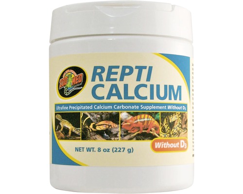 Phosphorfreies Kalzium ZOO MED Repti Calcium ohne D3 227 g Repti Calcium Zusatzfutter für Reptilien