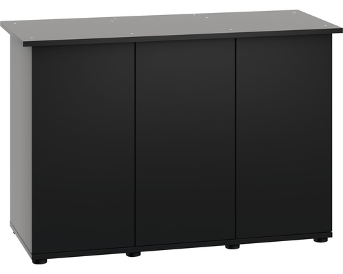 Schwarzer Unterschrank mit drei Türen für Aquarien