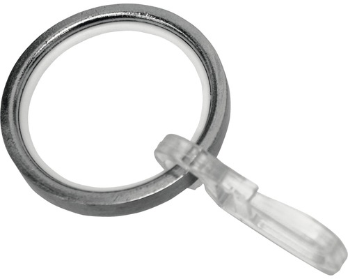 Gardinenring mit Gleiteinlage für Ambiance edelstahl-optik Ø 25 mm 10 Stk.