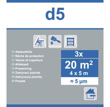 Abdeckfolie D5 transparent 4 x 5 m 3er-Set