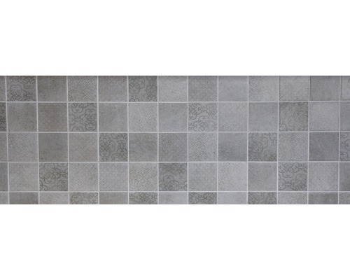 Graue Mosaikfliesen mit unterschiedlichen Mustern
