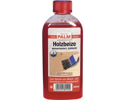 Holz Palm Holzbeize wasserbasiert, lichtecht, für den Innenbereich in einer 250-ml-Flasche
