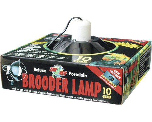 Lampenfassung ZOO MED Porcelain Clamp Lamp max. 200 W 25 cm Zoo Med Deluxe Porzellan Brutlampe mit Schalter und 250 Watt Leistung