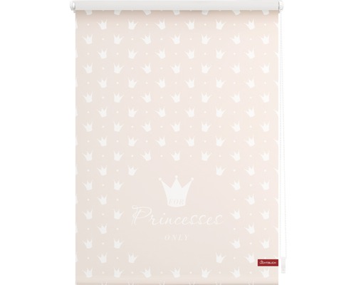 Fensterrollo mit Kronen und dem Schriftzug ''For Princesses Only''