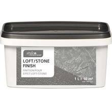 Kunststoffbehälter mit einem Liter Loft beziehungsweise Stein Finish