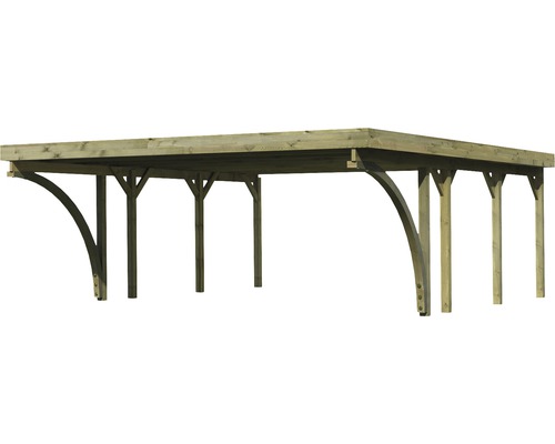 Holz Carport Konstruktion mit Pfosten und Dach