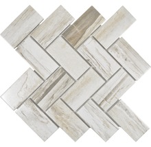 Mosaikfliese im Fischgrätmuster für Wand- und Bodengestaltung