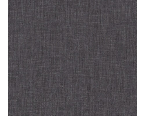 Vliestapete 36922-2 Metropolitan Stories Uni Textil Dunkelgraue Tapete mit Leinenstruktur