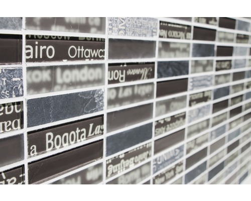 Mosaikfliesen mit Stadtnamen-Muster für Wandgestaltung