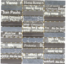 Glasmosaik mit Naturstein City 49 braun 30x30 cm-thumb-2