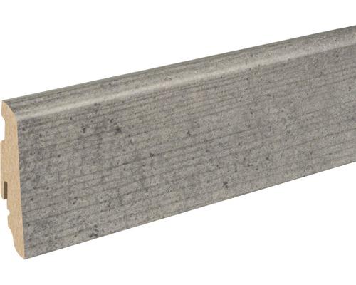 SKANDOR Sockelleiste Sichtbeton Concrete FU60L 19 x 58 x 2400 mm Sockelleiste aus Holzwerkstoff