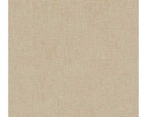 Vliestapete 36925-7 Metropolitan Stories Uni Textil braunbeige Nahaufnahme einer Tapete mit Leinwandstruktur.