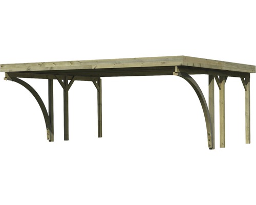 Holzcarport mit mehreren Stützen