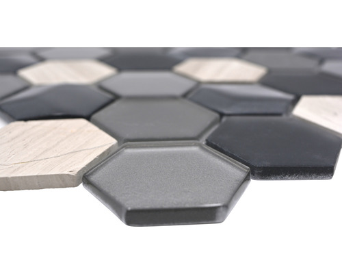 Mosaikfliese in Sechseckform