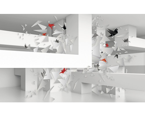 Fototapete Papier 2212 P4 Origami Vögel 2-tlg. 254 x 184 cm
