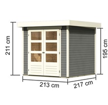 Gartenschrank mit Maßen 211 x 213 x 217 cm