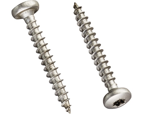 Gutta Edelstahlschrauben V2A für Holz 4,5 mm x 35 mm Pack = 20 St Zwei Schrauben mit Linsenkopf und Innensechsrund