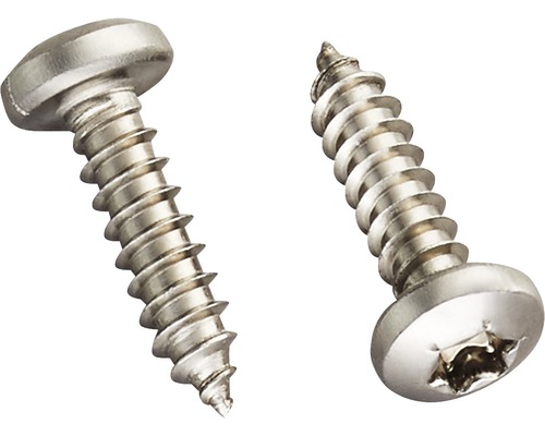 Gutta Edelstahlschrauben V2A für Metall 4,2 mm x 16 mm Pack = 20 St Zwei Schrauben mit Linsenkopf