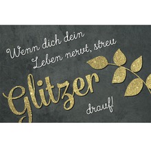 Dekomagnet Streu Glitzer Drauf 5,5x8,5 cm