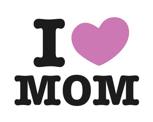 Dekomagnet I Love Mom 5,5x8,5 cm