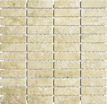 Mosaikfliese aus Naturstein im rechteckigen Format