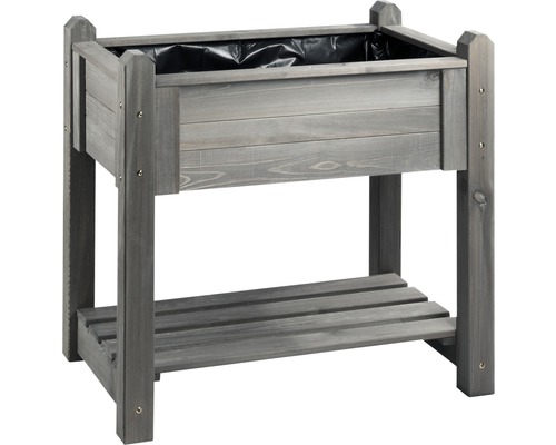 Hochbeet aus Holz mit Ablagefläche