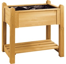 Hochbeet aus Holz mit Ablagefläche