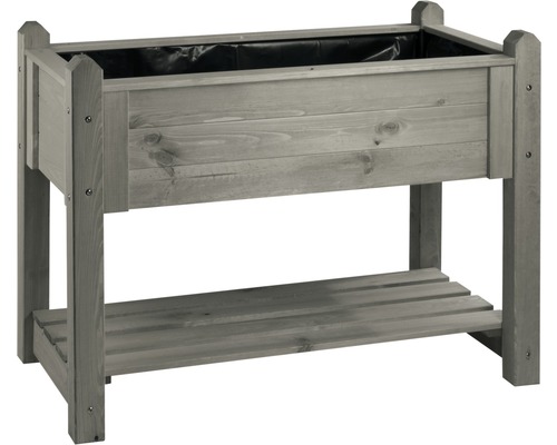 Hochbeet aus Holz mit Ablagefläche