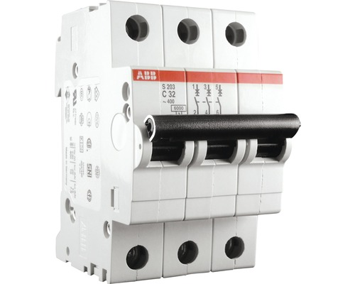 ABB S203-C32 32A Sicherungsautomat C 3-polig ABB S203-C32 32A Sicherungsautomat C 3-polig
