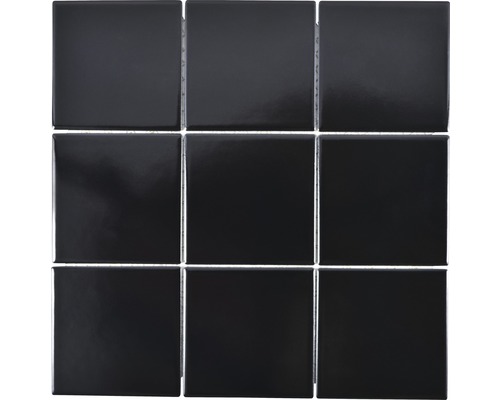 Keramikmosaik CQ 125 30x30 cm schwarz matt