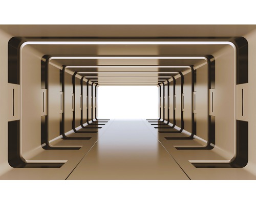 Fototapete Vlies 2800 VEXXL Tunnel 3D gold 3-tlg. 312 x 219 cm