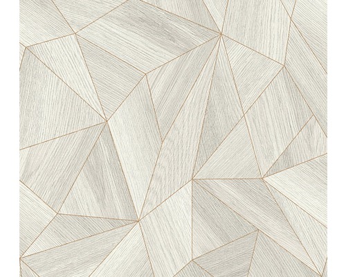 Vliestapete 36133-2 Daniel Hechter 7 Dreiecke beige Tapete mit geometrischem Holzmuster
