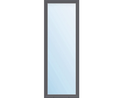 Kunststofffenster 1-flg. ESG ARON Basic weiß/anthrazit 500x1700 mm DIN Links