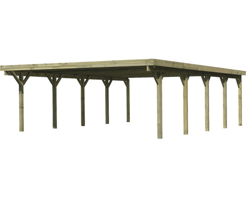 Holzcarport mit mehreren Pfosten