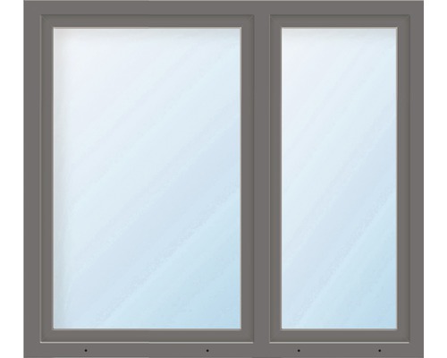 Kunststofffenster 2-flg. ESG ARON Basic weiß/anthrazit 1300x1650 mm (2/3-1/3)