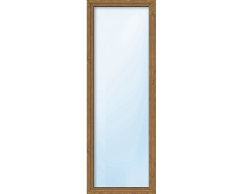 Kunststofffenster 1-flg. ESG ARON Basic weiß/golden oak 700x1650 mm DIN Links